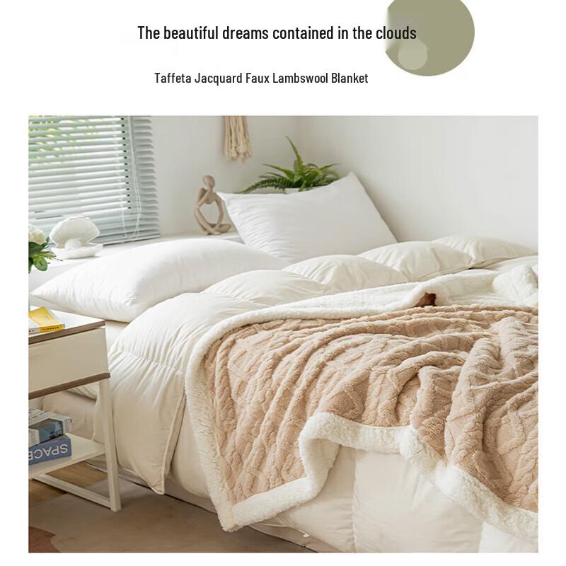 Jieliya Double-Sided Warm Fleece Blanket