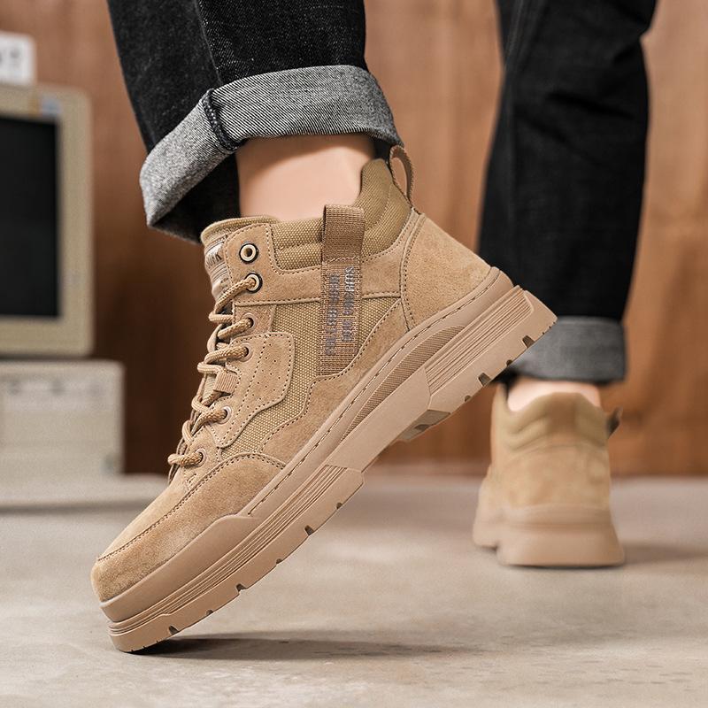 Martin Boots Men's New Autumn Mid-top Casual Sports Outdoor Leather High-top Retro British Booties