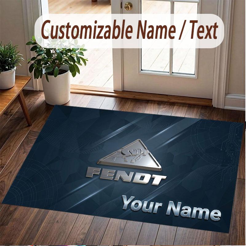 Tappeto Personalizzato Stampa Motivo Fendt Nome Testo Morbido Antiscivolo Tappeto per Pavimento per Decorazione Interna Casa