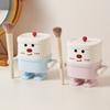 Cartoon Pen Holder Multifunctional Makeup Brush Holder Kitchen Storage Cup Cute Desk Organizer with Lid for Office Home