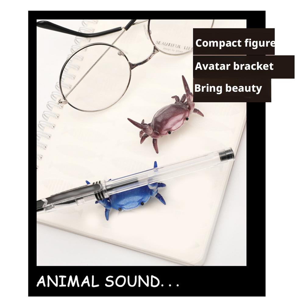 Weightlifting Crab Pen Holder Holding Pen Holder Ornament Model Pen Holder Student Stationery Cute And Fashionable