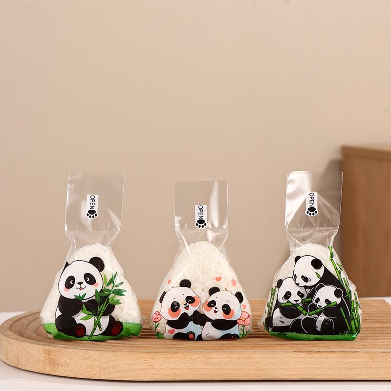 50/100Pcs Lovely Cartoon Triangle Rice Ball Packing Bag Seaweed Onigiri Sushi Bento Making Mold Bento Accessories Sushi Bags