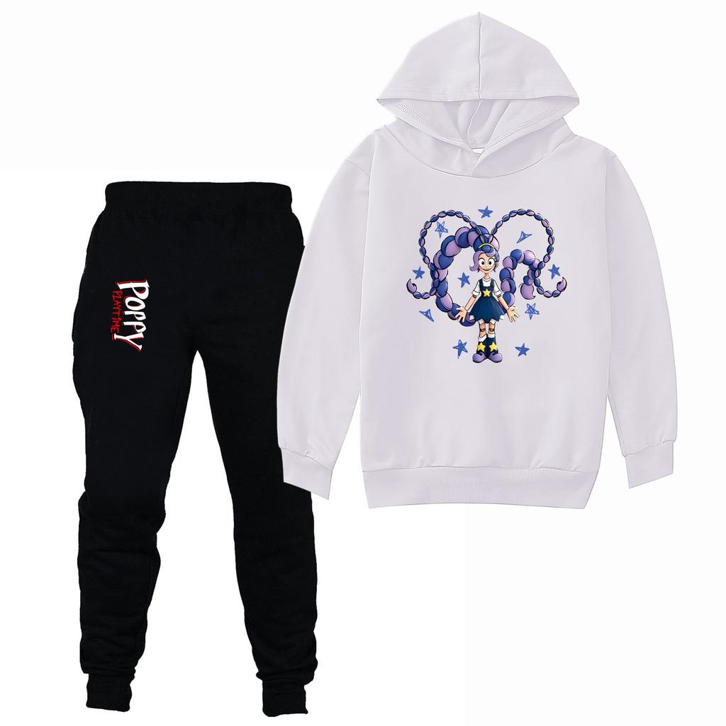 4140 Multi-color Kids Girls Lily Lovebraids Bobi Print Long Sleeves Hoodies Pants Trousers Sets 100cm