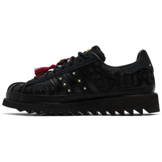 CLOT x adidas originals Superstar 'Anul Nou Chinezesc' JR5114 Unisex Negru