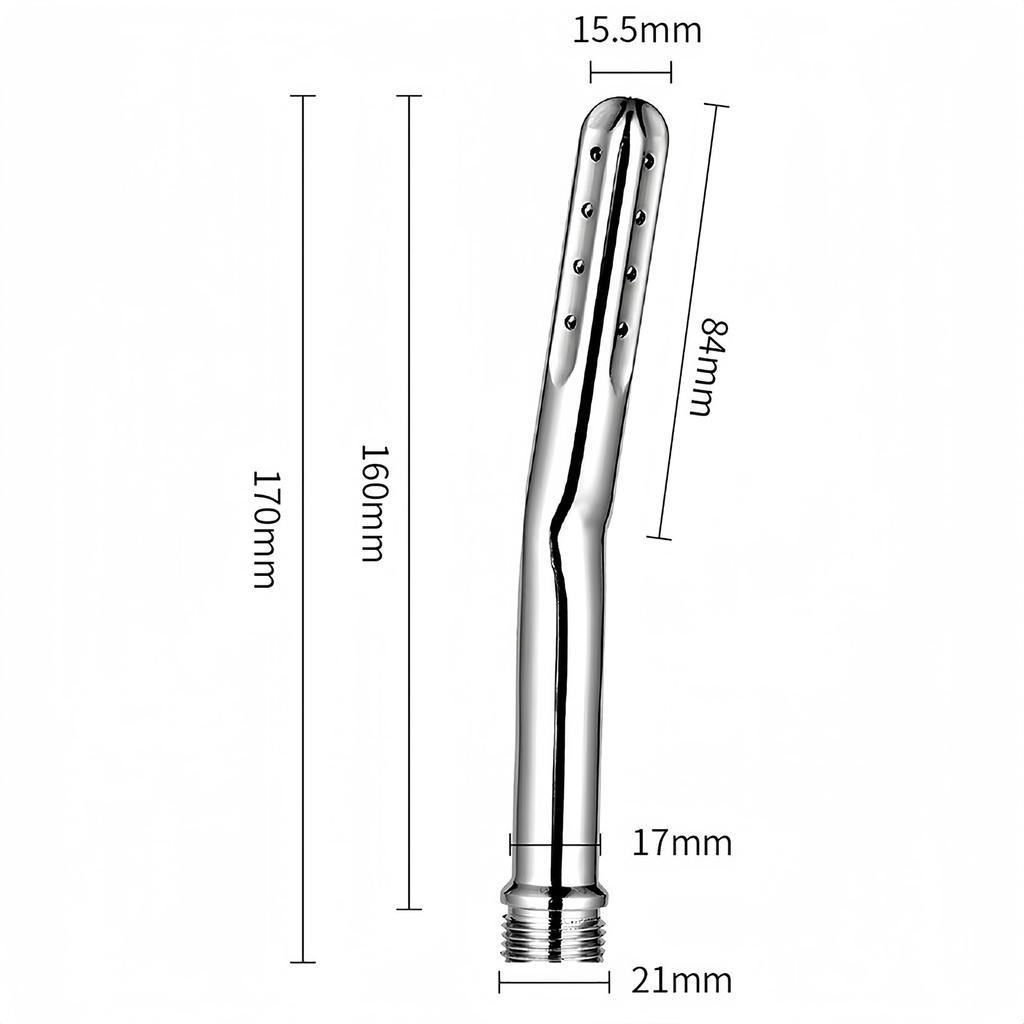 Orirya Anal Plug Shower Head Aluminum Alloy Bent Tube Anal Cleaning Nozzle Anal Expansion Anal Goods Adult Toys Adult Goods Anal Development Anal Plug