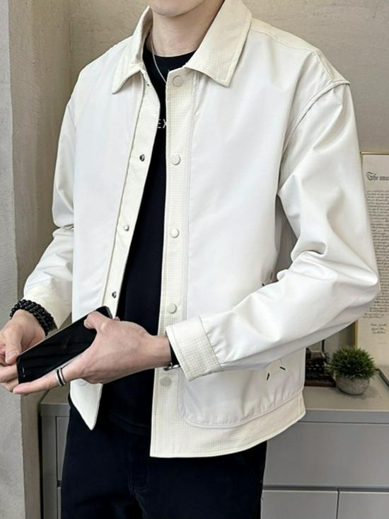 Men's Trendy Slim-Fit Flight Jacket - Teen Casual Spring/Autumn Versatile Top