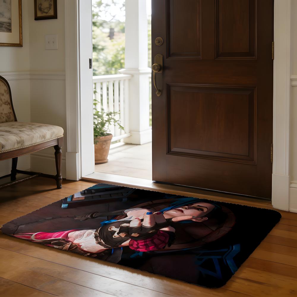 Floor Mat Soft Flannel Rug Non Slip Absorbent Mat for Bathroom Bedroom Home Decor Cool Anime J JinxS