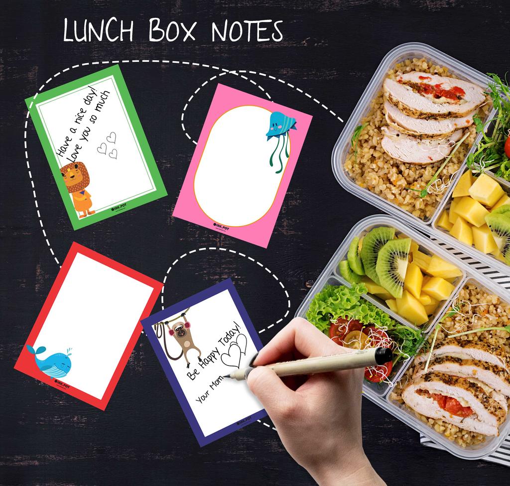 Inkdotpot 36 de Carduri Note pentru Cutia de Prânz Pentru Copii, Linii Inspiraționale Zilnice Gânduri Fericite Pentru Copii, Studenți