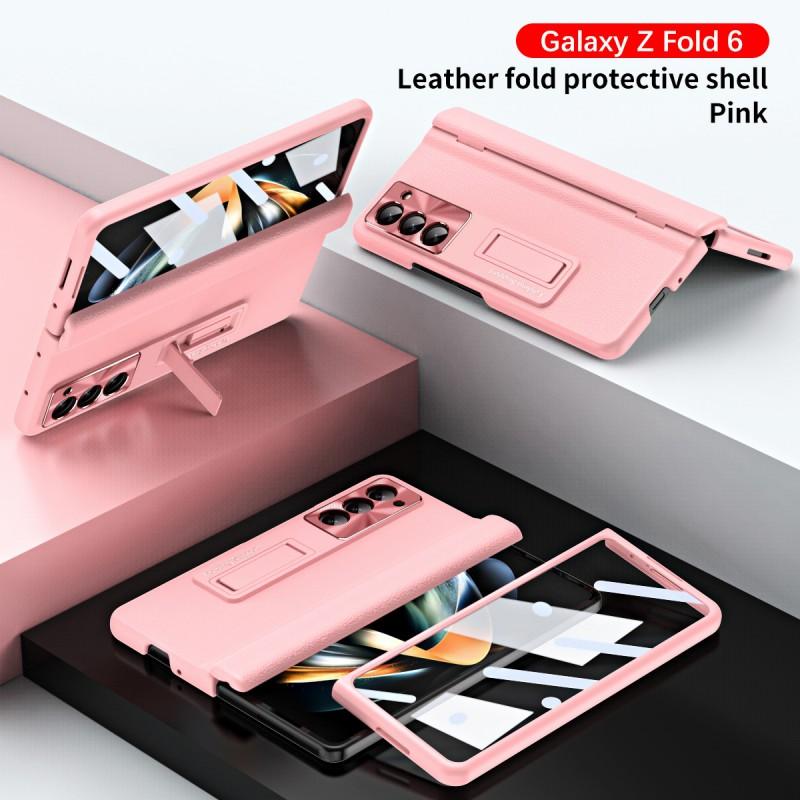 Foldable Phone Case Galaxy Z Fold 8 Ultra 7 6 5 With Pen Slot Stand Kickstand PU Leather Cover Shockproof Full