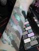 Qianyan Cheeryep Eyeshadow Palette 16 Colors Goth Chameleon Metallic Glitter Blue High Pigment Y2K Smoky Halloween Eye Makeup