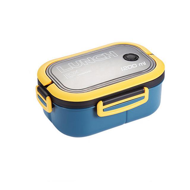 Microwavable Bento Lunch Box with Cutlery – Ideal for Office Workers, Students, Household Kitchen Storage, and Fresh-Keeping.
