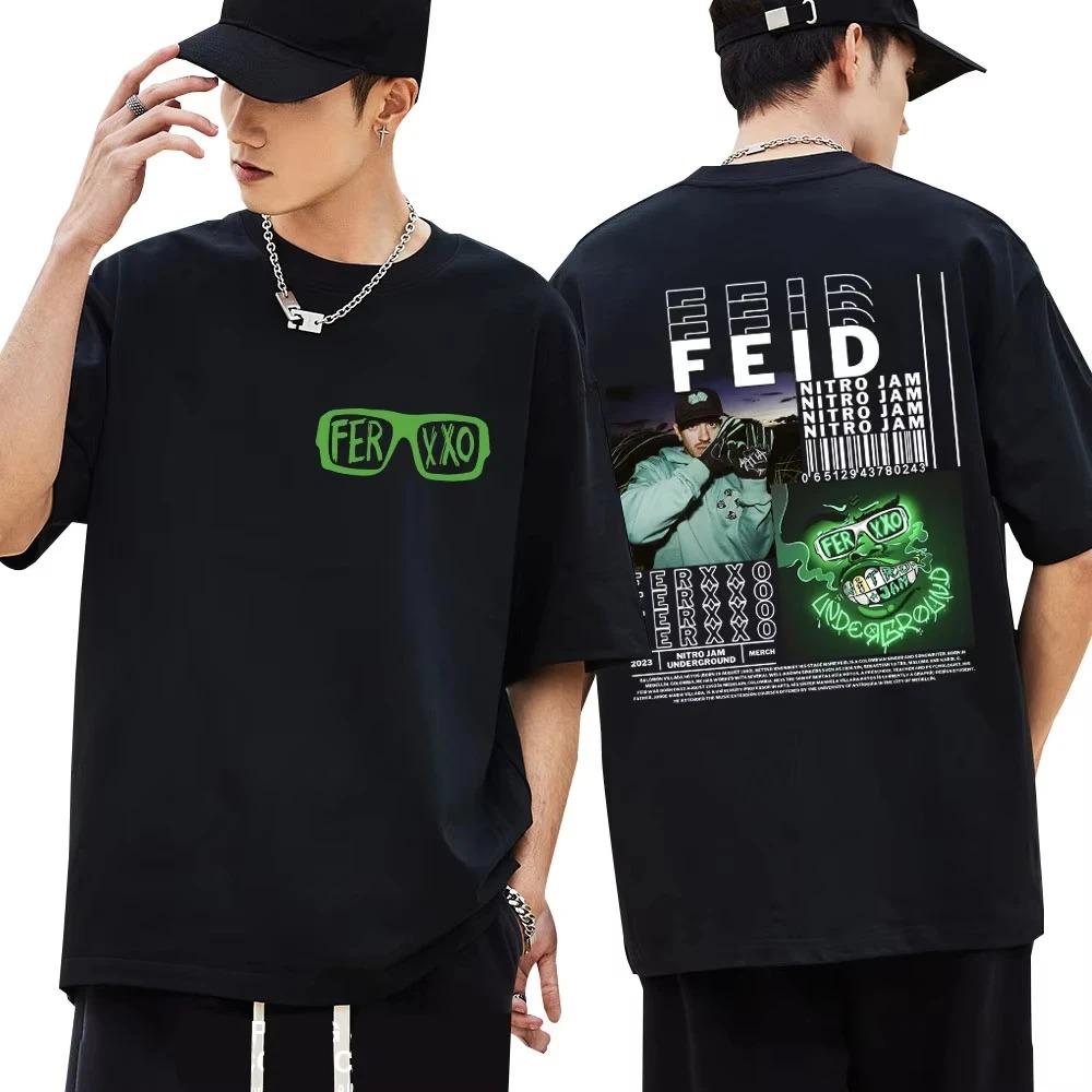 Rapper Feid Ferxxo Music Album TShirt Unisex Hip Hop Fashion Retro Harajuku Gothic Oversized Women And Unisex TShirt