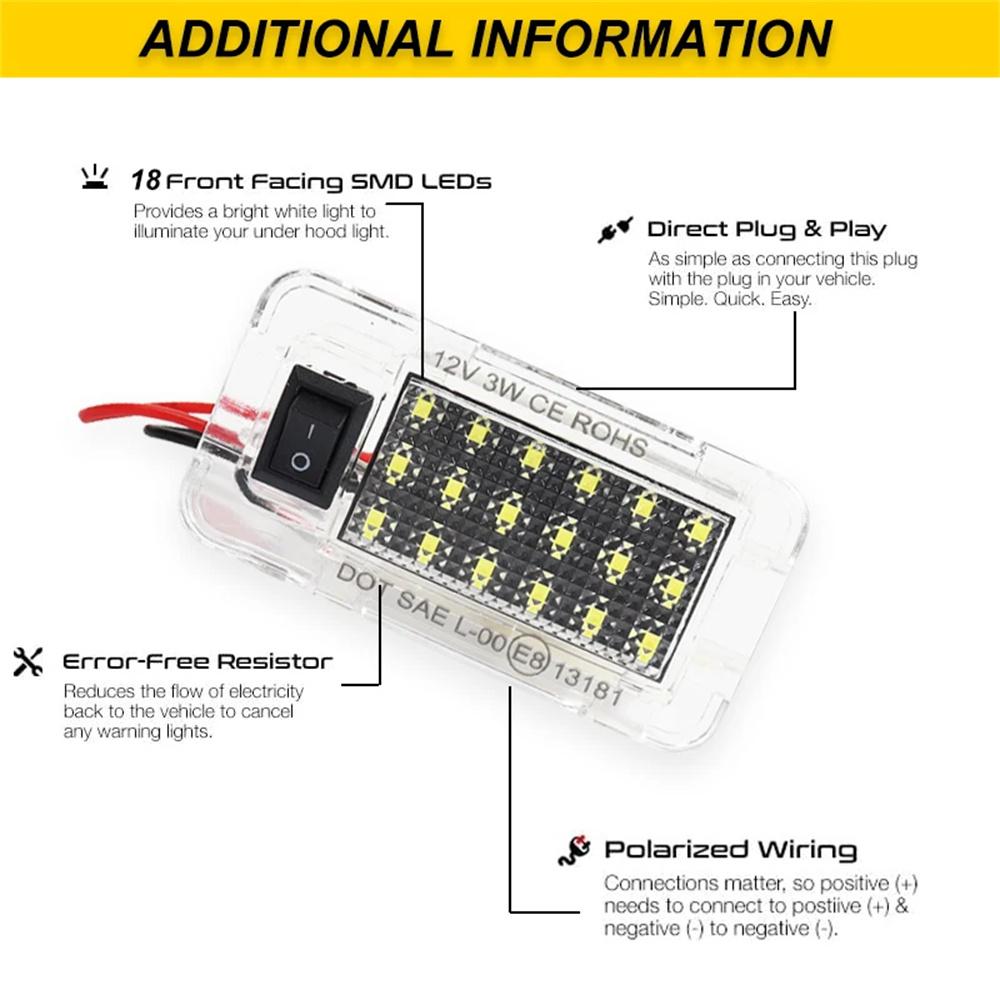 1Pcs Car LED Rear Trunk Lamp Luggage Compartment Light Bulbs 12V For Toyota RAV4 Prius Sienna Alphard Yaris Prime Harrier Venza