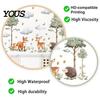 Waterproof Wall Decoration for Bathroom Glass Watercolor Forest Animals Stickers, Cute Fox Deer Hedgehog PVC Decals, Versatile Decor Party Settings