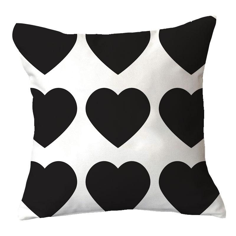 Simple New Blue Geometric Plush Pillowcase Home Fabric Sofa Pillow Cushion Cover
