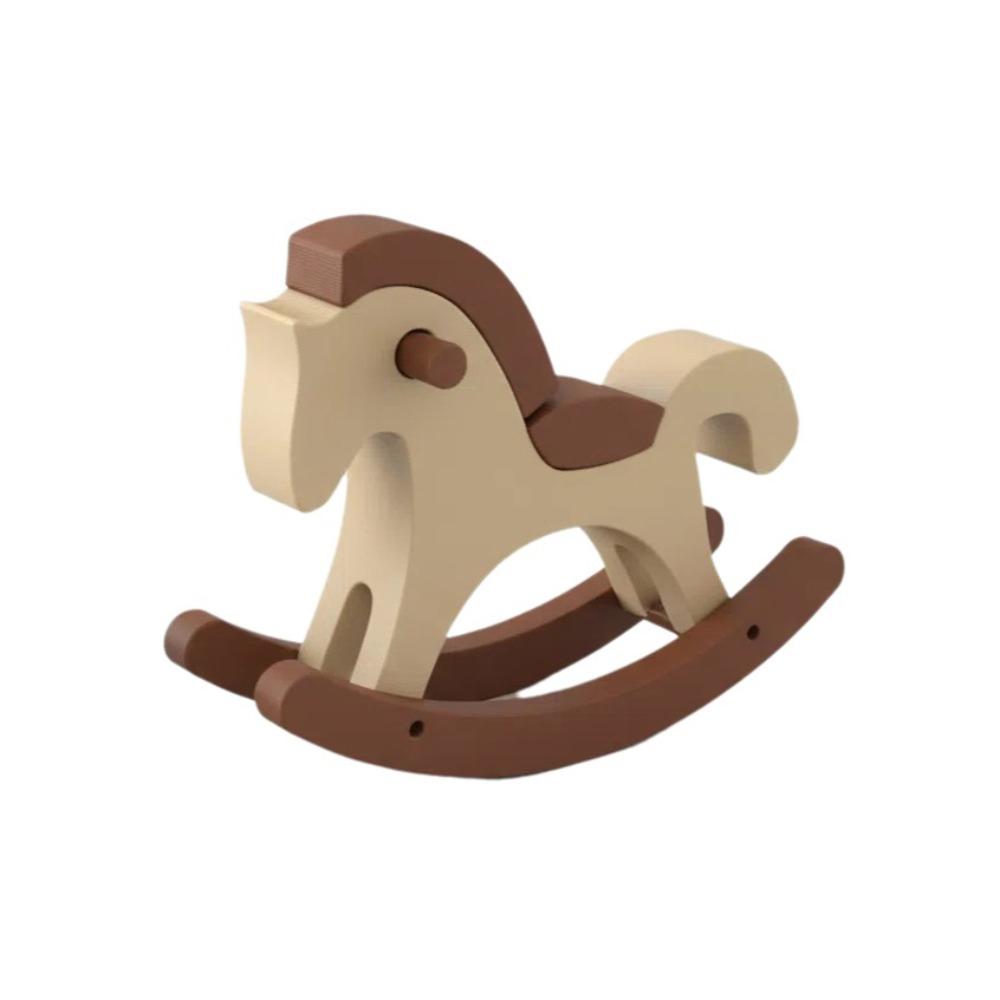 Chinese Style 3D Printed Pony Ornament Funny Zodiac Figurine  Collector Item