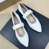 Fashion Flat Shoes for Women 2025 Spring and Autumn Ballet New French Pointed Shallow Mary Jane Shoes Large Size Women's Shoes 42 43 44