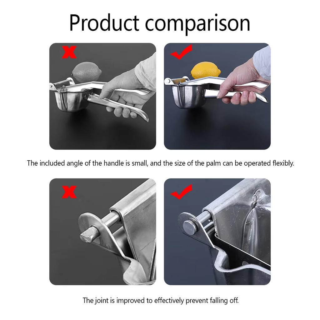 304 Stainless Steel Lemon Squeezer Citrus Juicer Hand Press Heavy Duty Manual Squeezer Lime Squeezer Juice Extractor Orange