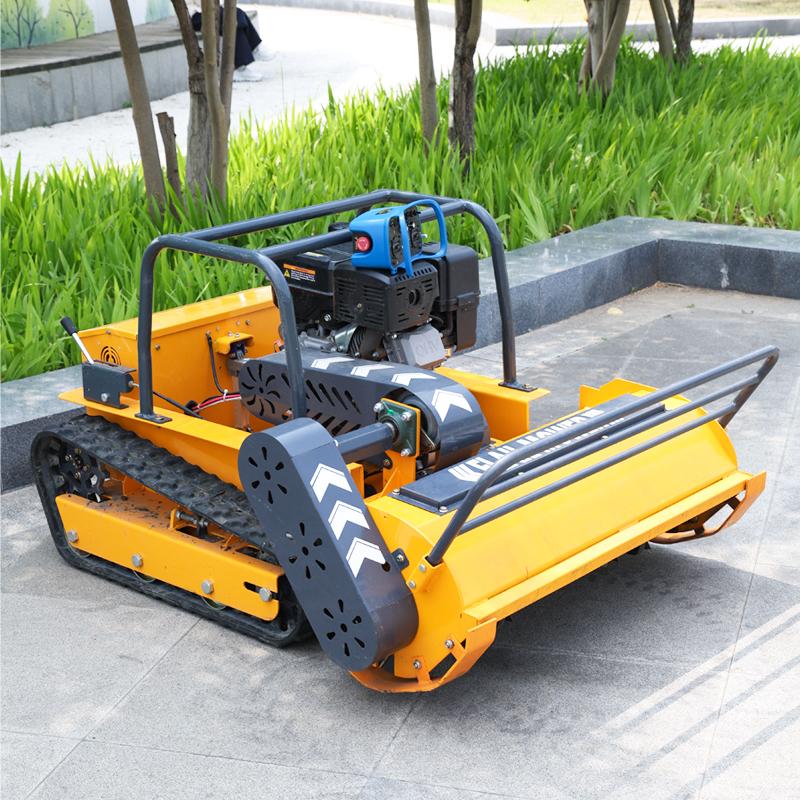 European Spot Gasoline Powered Self-propelled Tracked Remote-controlled Rotary Blade Lawn Mower