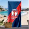 Serviette de plage Sydney Roosters Imprimée Douce Portable Rapide ?Serviette sèche pour piscine, vacances d'été, sport en plein air