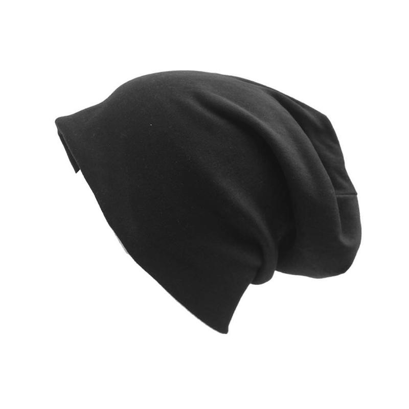 1Pc Cap Oversized Women Ladies Solid Color Mens Skateboard Slouch Beanie Hat Polyester