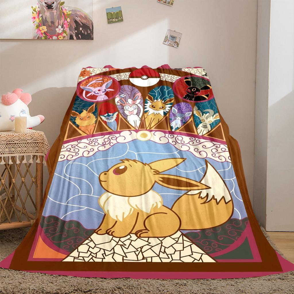 Pocket Monster Anime Weiche Flanelldecke Leichte Gemütliche Mikrofaserdecke für Sofa Bett LXR122
