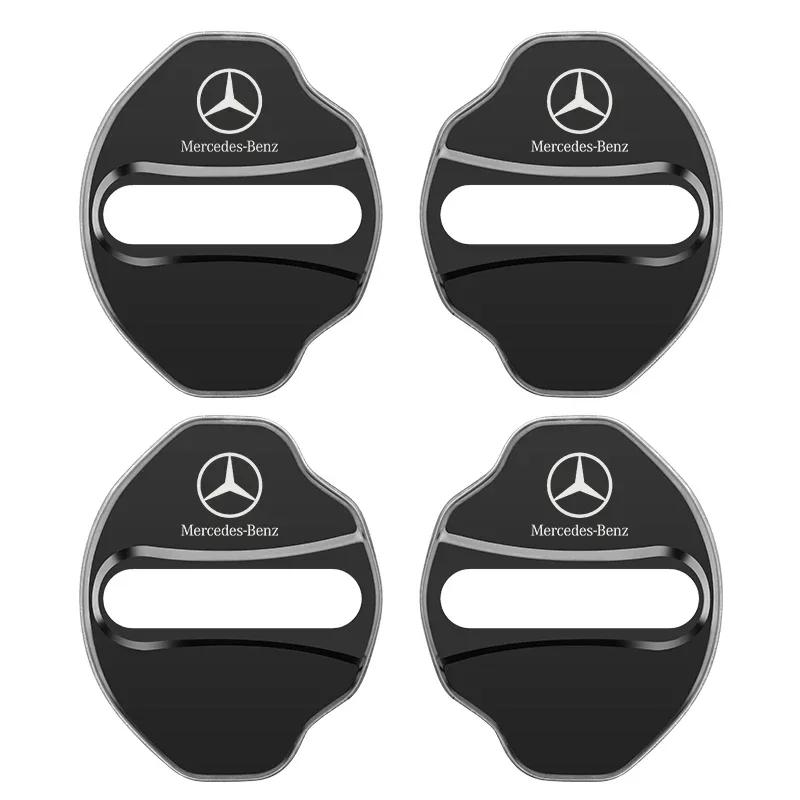 Car Styling Car Door Lock Covers Stikcer Case for Mercedes Benz New B/C/E Class A Class C200L GLC GLK CLA GLA Accessories Car St ZO1