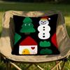 Christmas Illustrations Cushion Cover Soft Reversible Durable Pillow Cover MultiScene Use for Home Car Daily Comfort