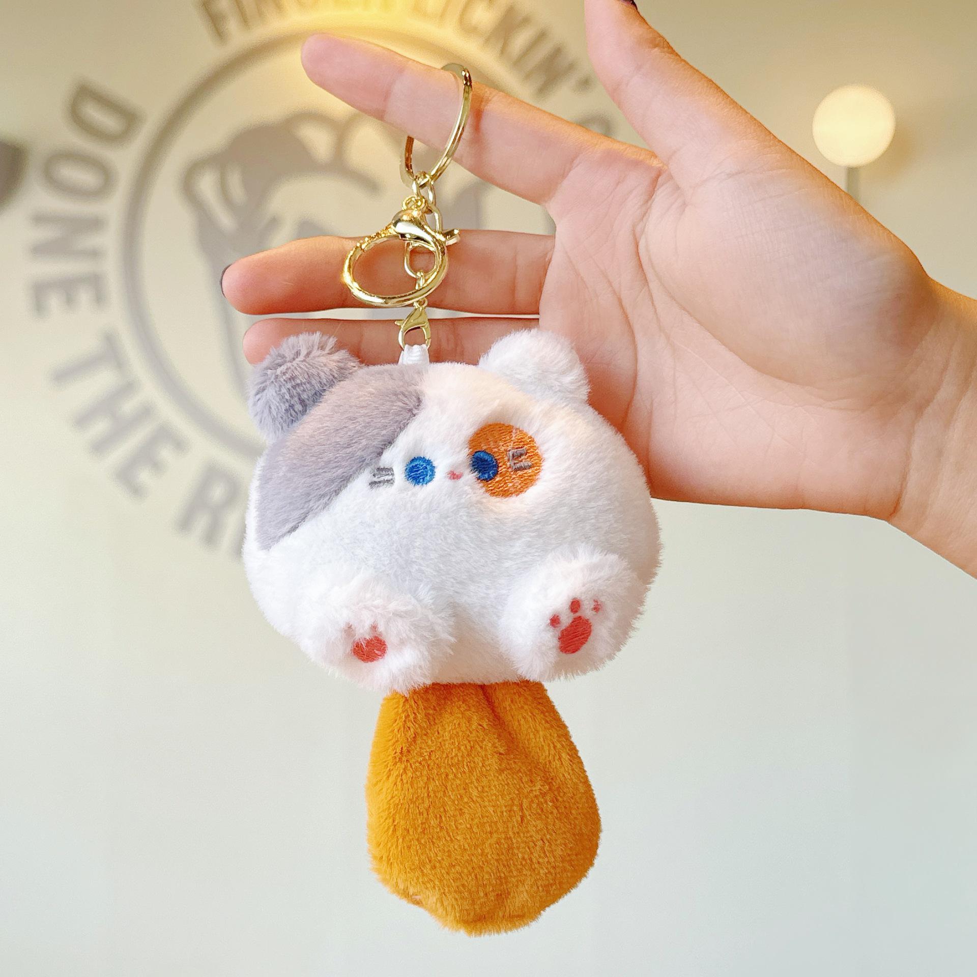 

Милый пищащий котенок брелок плюшевая игрушка и подвеска для сумки Height 14 cm