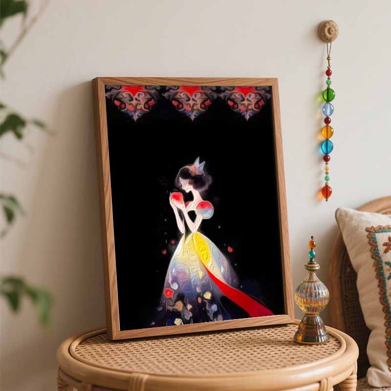 Disney Snow White Apple Oil Paint by Numbers Painting Kit Handmade Diy Home Decor Gifts Wall Art Canvas Painting Modern Artistic Decor