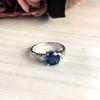 Silberring mit London Blue Topas 1,642 ct (2024644) 2,85 gr. 925 Proben