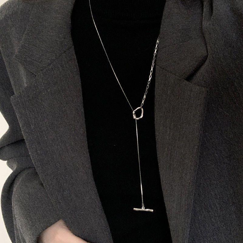 Women's Titanium Steel OT Buckle Necklace - Luxury Autumn/Winter Sweater Chain