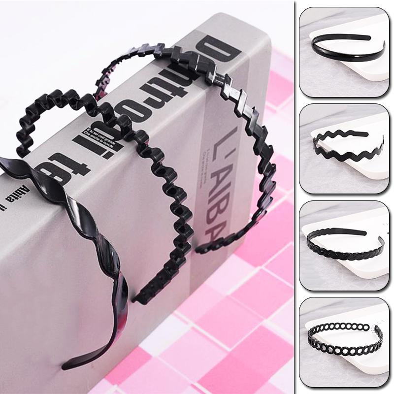 

1 шт., украшения для волос, головные уборы, аксессуары для волос, обруч для волнистых волос, черный пластик, мужская женская мода