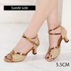 2026 Latin Dance Shoes for Women/Ladies Ballroom Tango Salsa Middle Heeled Indoor Dancing Shoes PU Latin Shoes 4colors