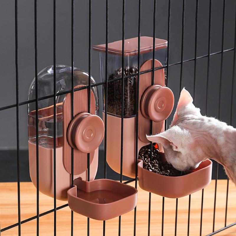 Pet Hanging Water Dispenser Cat Dog Automatic Feeder Water Fountain Pet Food Container Feeding