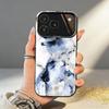 G-Glitter Art Marble Pattern Phone Case For iPhone17,16,15,14,13,12,11,Pro,MAX White Matte Shockproof Cover
