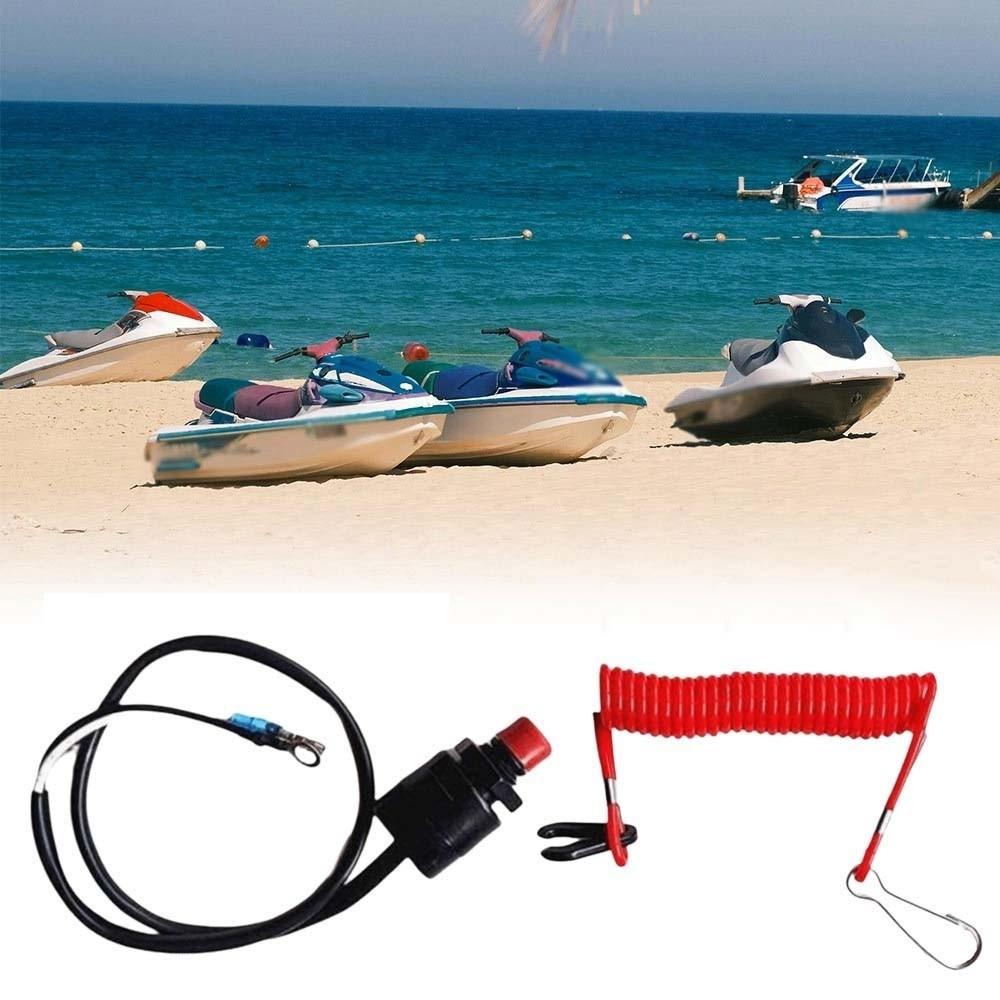 Safe Boat Kill Switch Lanyard Stretchable Engine Kill Stop Switch  Outboard Engine