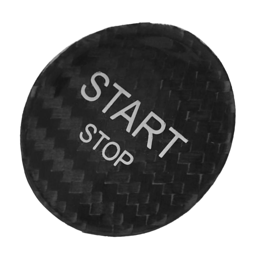 Engine Start Stop Button Switch Cover Carbon Fiber Ignition Starter Switch Sticker Replacement for Peugeot 408 308S 508