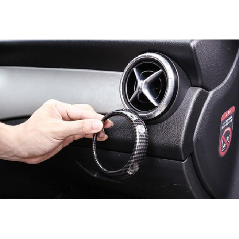 Middle Console Air Outlet Vent Decor For Benz GLA CLA 2013- ABS Carbon Fiber
