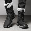 Men New Cotton Shoes Waterproof and Cold Proof Long Boots for Men Outdoor with Thick Velvet and Warmth Snow Boots