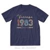Vintage 1983 Limited Edition Tshirt Unisexs Graphic T Shirt Short Sleeve Cotton Original 37th Birthday Tshirt Unique Tee Tops