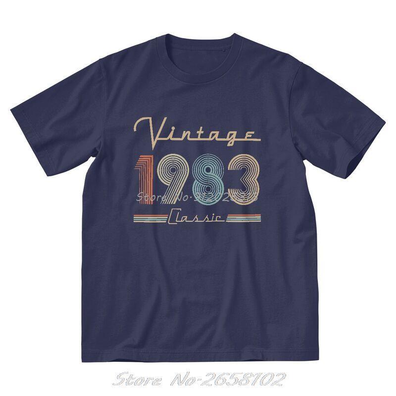 Vintage 1983 Limited Edition Tshirt Unisexs Graphic T Shirt Short Sleeve Cotton Original 37th Birthday Tshirt Unique Tee Tops