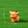 4PCS Cute Plush Deer Figurine Model DIY Kawaii Decoration Accessories Gardening Farm Landscaping Small Ornaments