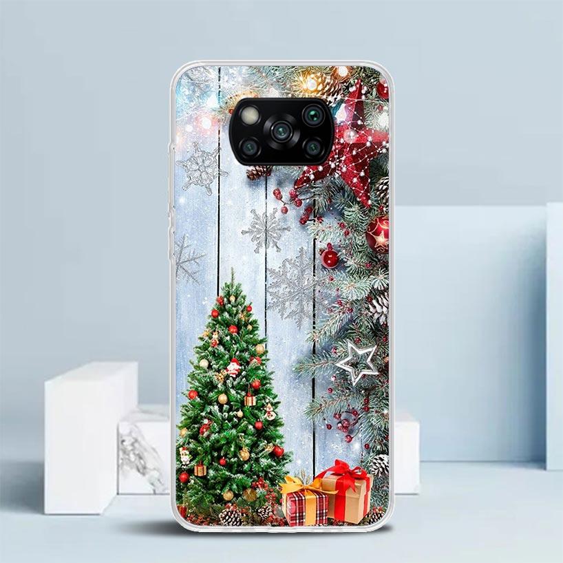 Merry Christmas Tree Snow Phone Case For Xiaomi Poco F7 Ultra X5 X6 X7 Pro M7 Redmi 15C 15 13C 13 12C 12 10C 10 10A 9 9C 9A 9T C