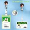 2D Flat Acrylic Unhappy Doctor Retractable Badge Reel, Multifunctional Work ID Holder, Lovely Gift For Teacher Nurse Doctor Student And Office Staff