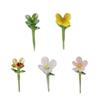 Mini Glass Flower Artificial Creative Decor Floral Figurine for Women Girls Birthday Home Thanksgiving Desktop