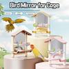 Bite-resistance Parrot Mirror Toy Wear-resisting Bird Cage Toys Bird Mirror for Cage  Indoor