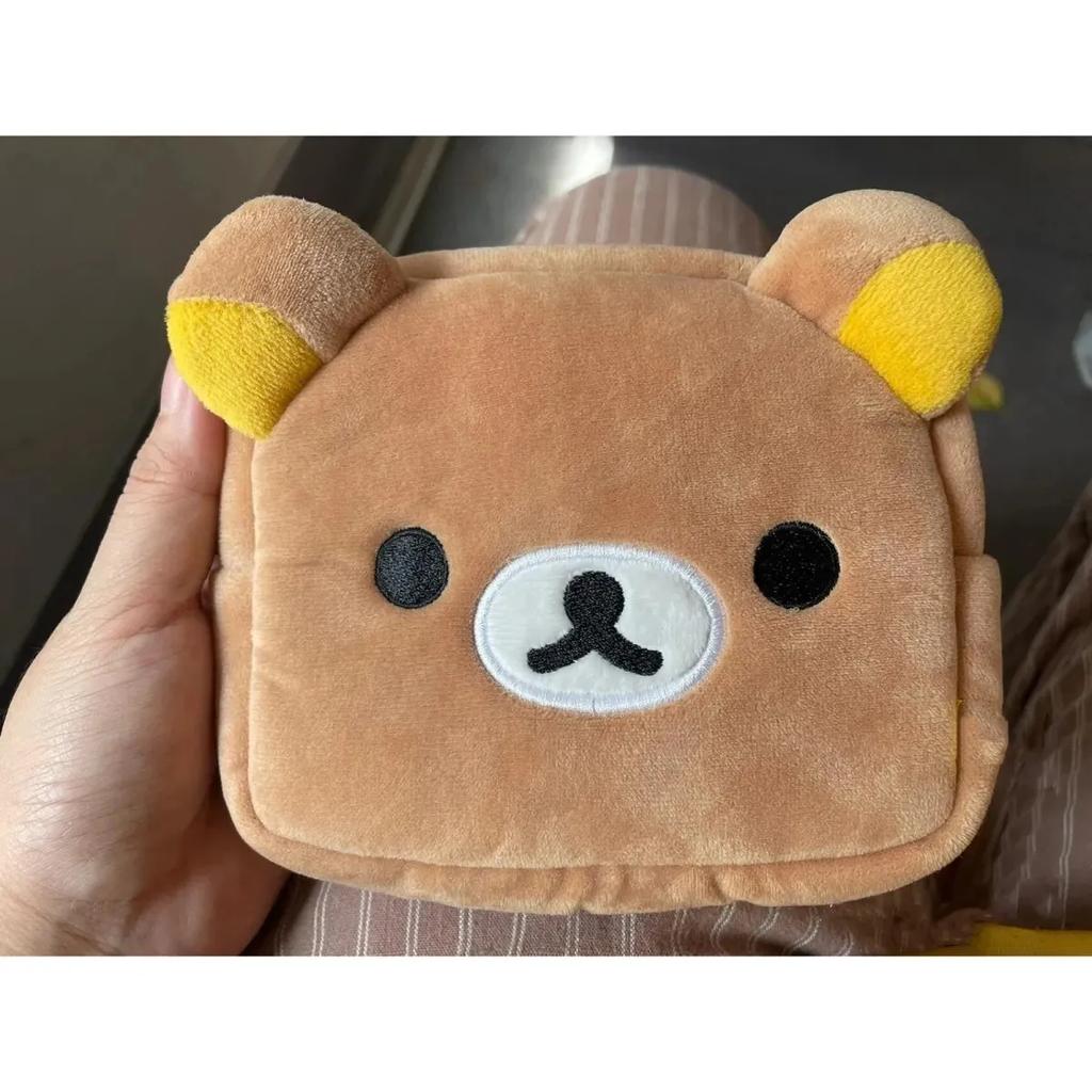 Kawaii Rilakkuma Pencil Bag Makeup Organizer Storage Bag Cartoon Bear Plush Multi Case Kawaii Cosmetic Bags Vanity Beauty Case