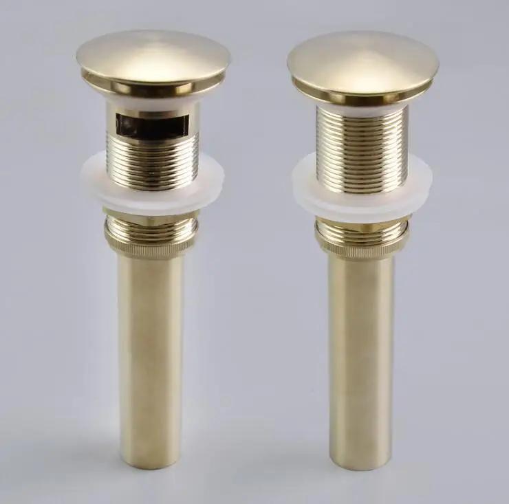 Without Drain Brushed Gold plate bouncing wash basin sink  water bathroom wash Basin Accessories large drain 9239K