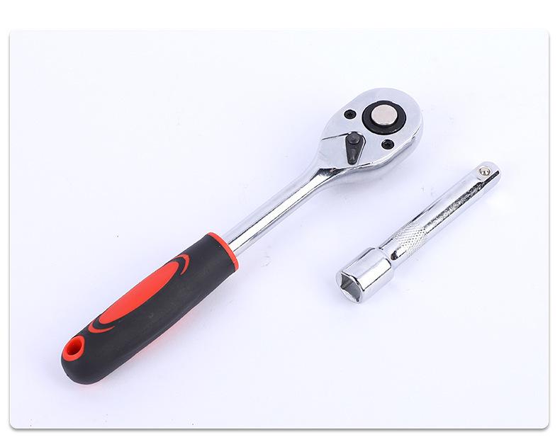Fast Ratchet Wrench Set: Large, Medium, Small Gear Sockets, Two-Way Pin Wheel, Chrome Vanadium Steel for Auto Repair